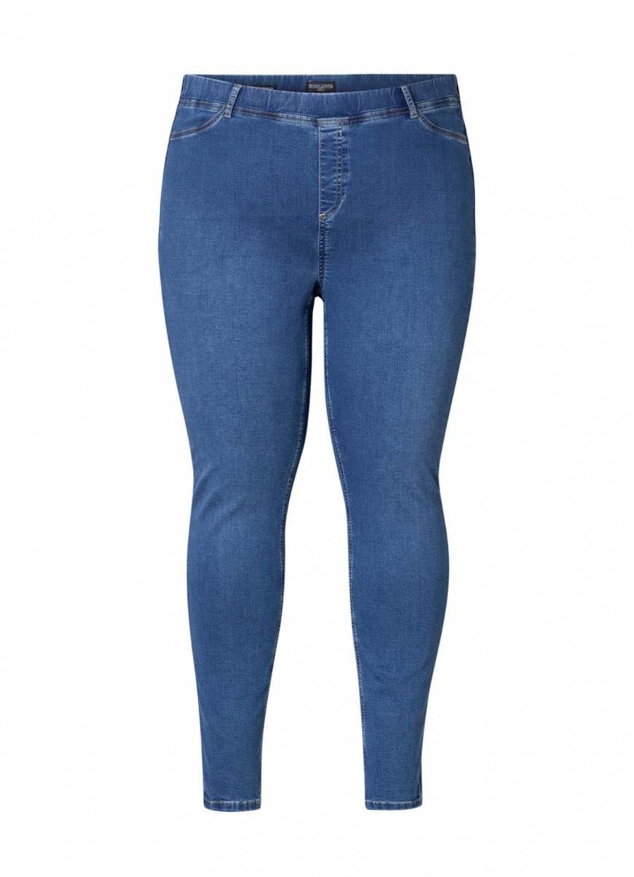 Grote Maten Mode Base Level Curvy | Base Level Curvy Jegging Tessa 008 Mid Blue