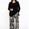 Grote Maten Mode Yoek | Yoek Broek Loose Noraly Bl195532 - 210 Black