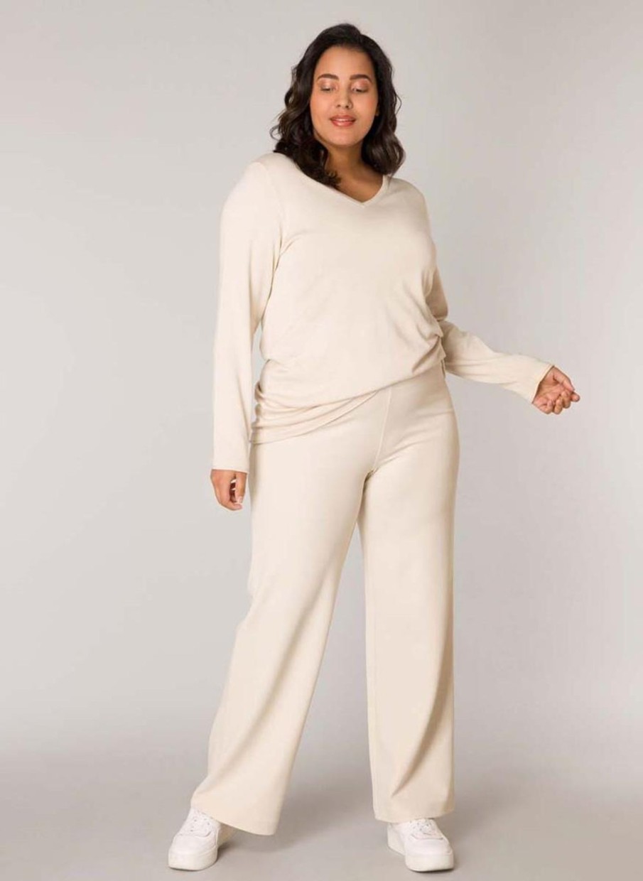 Grote Maten Mode Base Level Curvy | Base Level Curvy Pants Arah 031 Light Beige