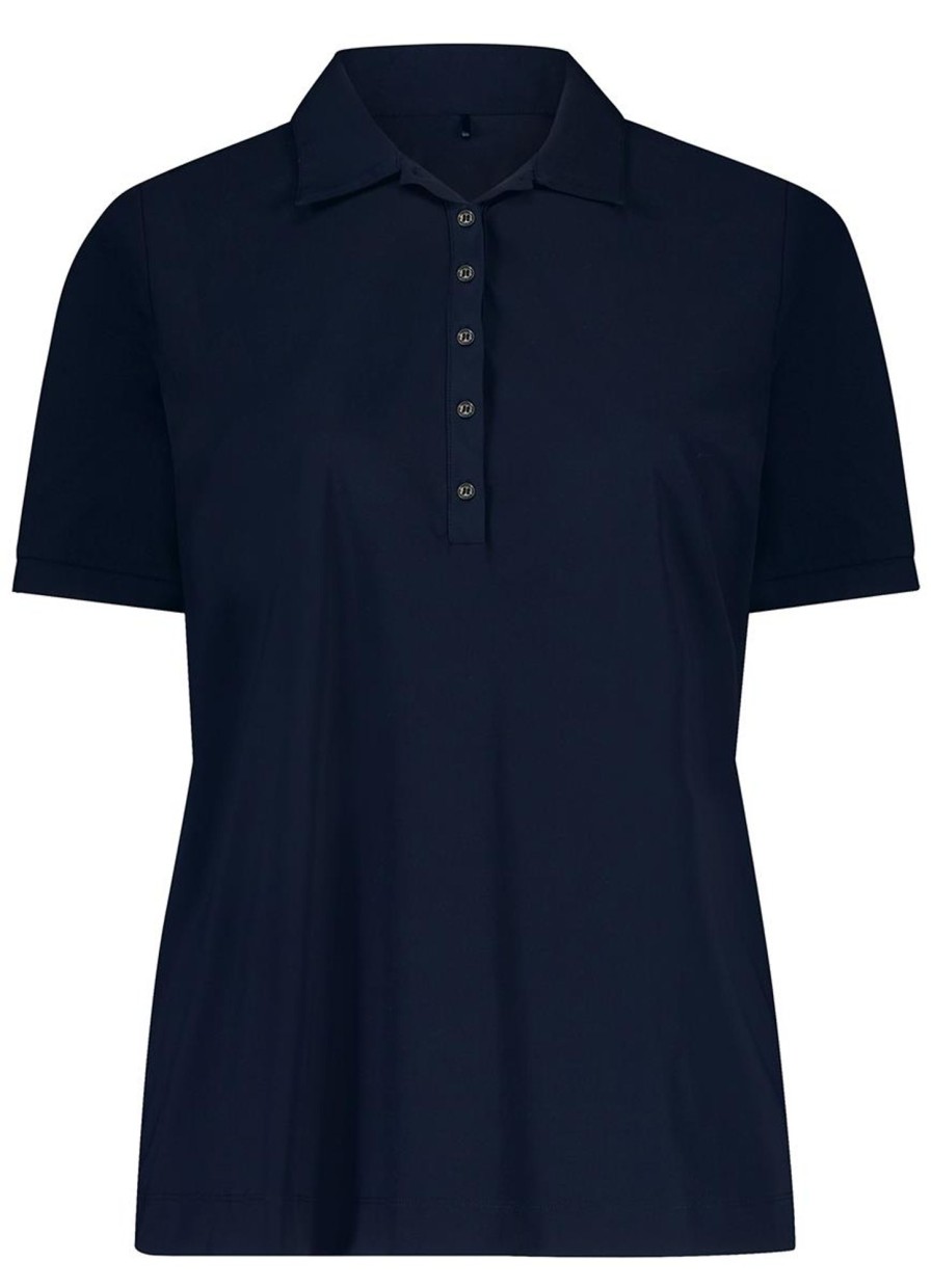 Grote Maten Mode Plusbasics | Plusbasics Polo Shirt Travel 10223172 - 243 Navy