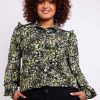 Grote Maten Mode Exxcellent | Exxcellent Blouse Rodi 23Nze13 - 718706 Limoen/Groen