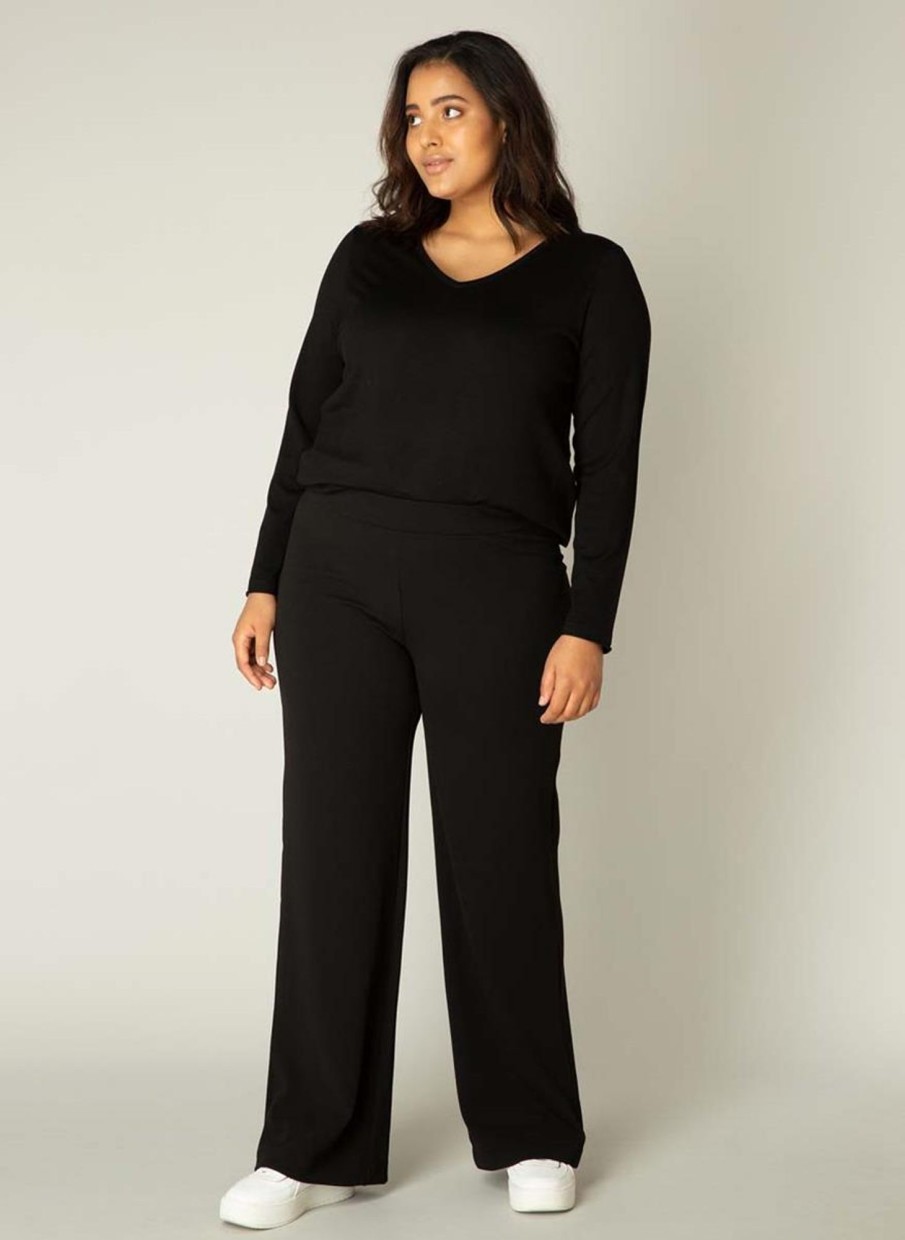 Grote Maten Mode Base Level Curvy | Base Level Curvy Pants Arah 031 Black