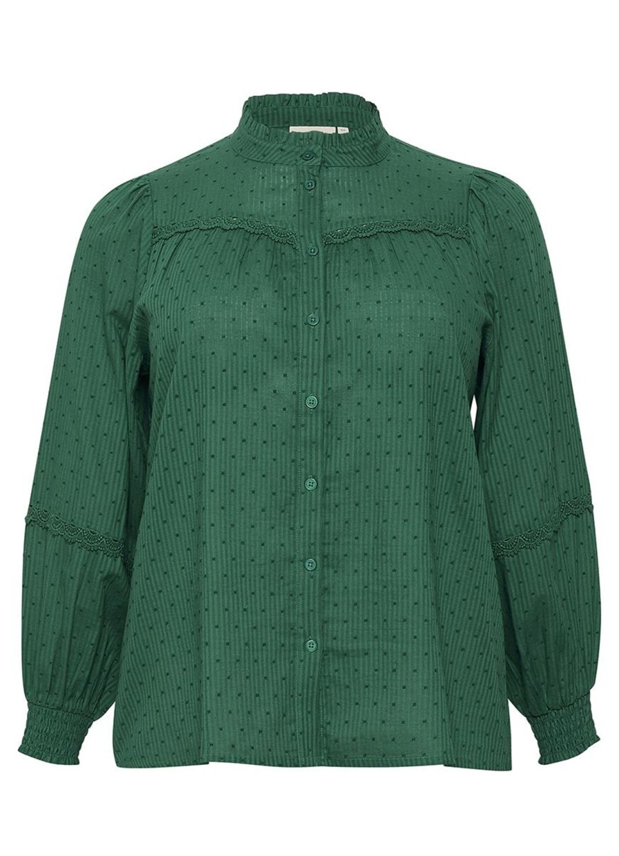 Grote Maten Mode Kaffe Curve | Kaffe Curve Blouse Silla 10581817 - 195421 Aventurine