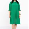 Grote Maten Mode Yoek | Yoek Dress Buttoned Dolce 1607237 - 240 Green