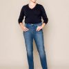 Grote Maten Mode Xandres | Xandres Broek Carolyn Long Tb85 Jeansblauw