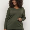 Grote Maten Mode Kaffe Curve | Kaffe Curve Pullover Machi 10580129 - 190511 Grape Leaf