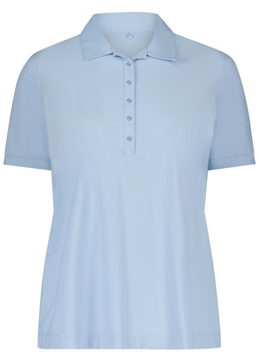 Grote Maten Mode Plusbasics | Plusbasics Polo Shirt Travel 10223172 - 615 Light Blue