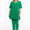 Grote Maten Mode Yoek | Tunic Wide Bottom Strings Dolce 174584 - 240 Green