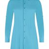 Grote Maten Mode PlusBasics | Plusbasics Blouse Long Ls Travel 10 192 089-471 Iceblue