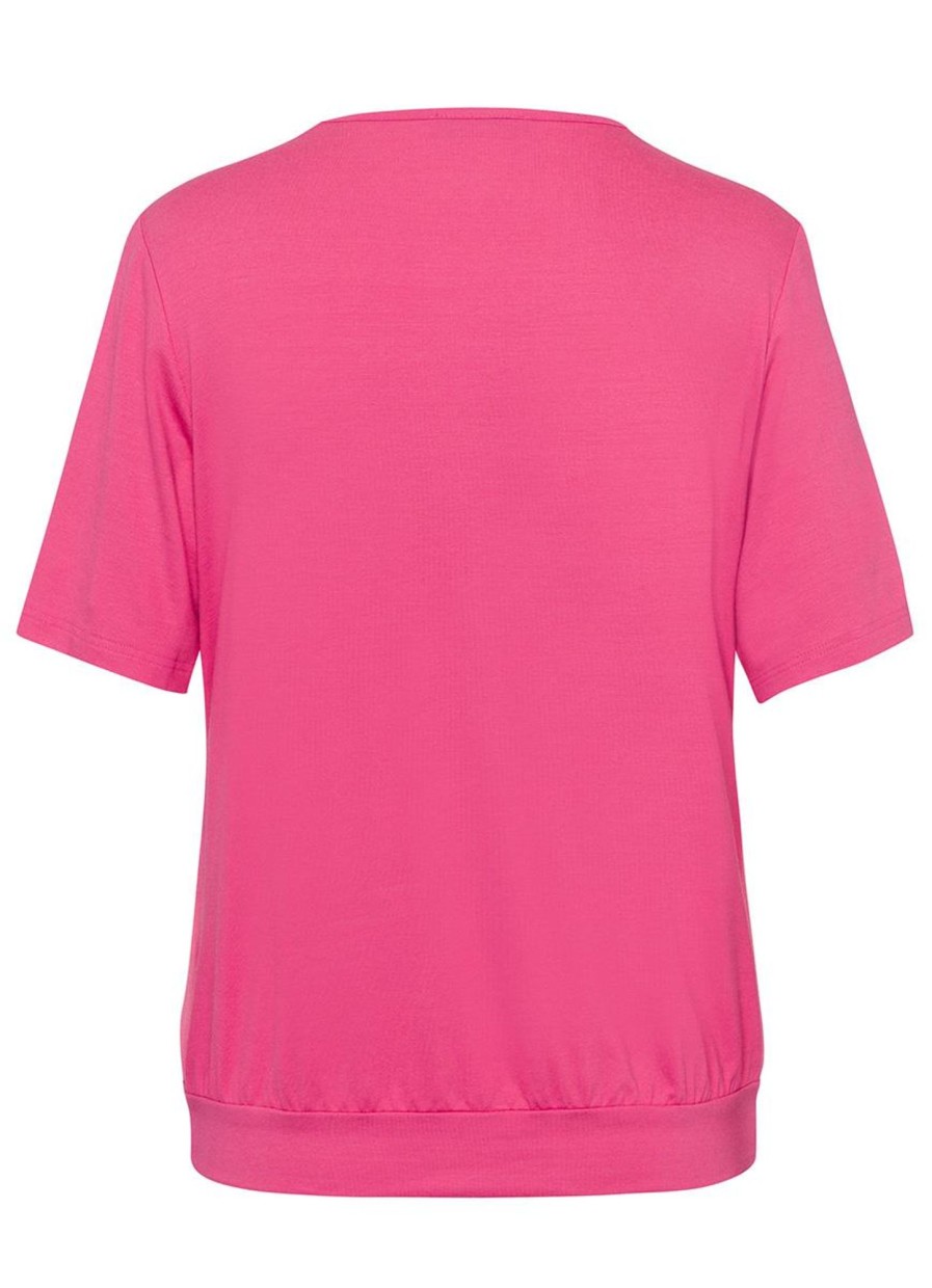 Grote Maten Mode Frank Walder | Frank Walder Shirt 712404 - 392 Hibicus Roze