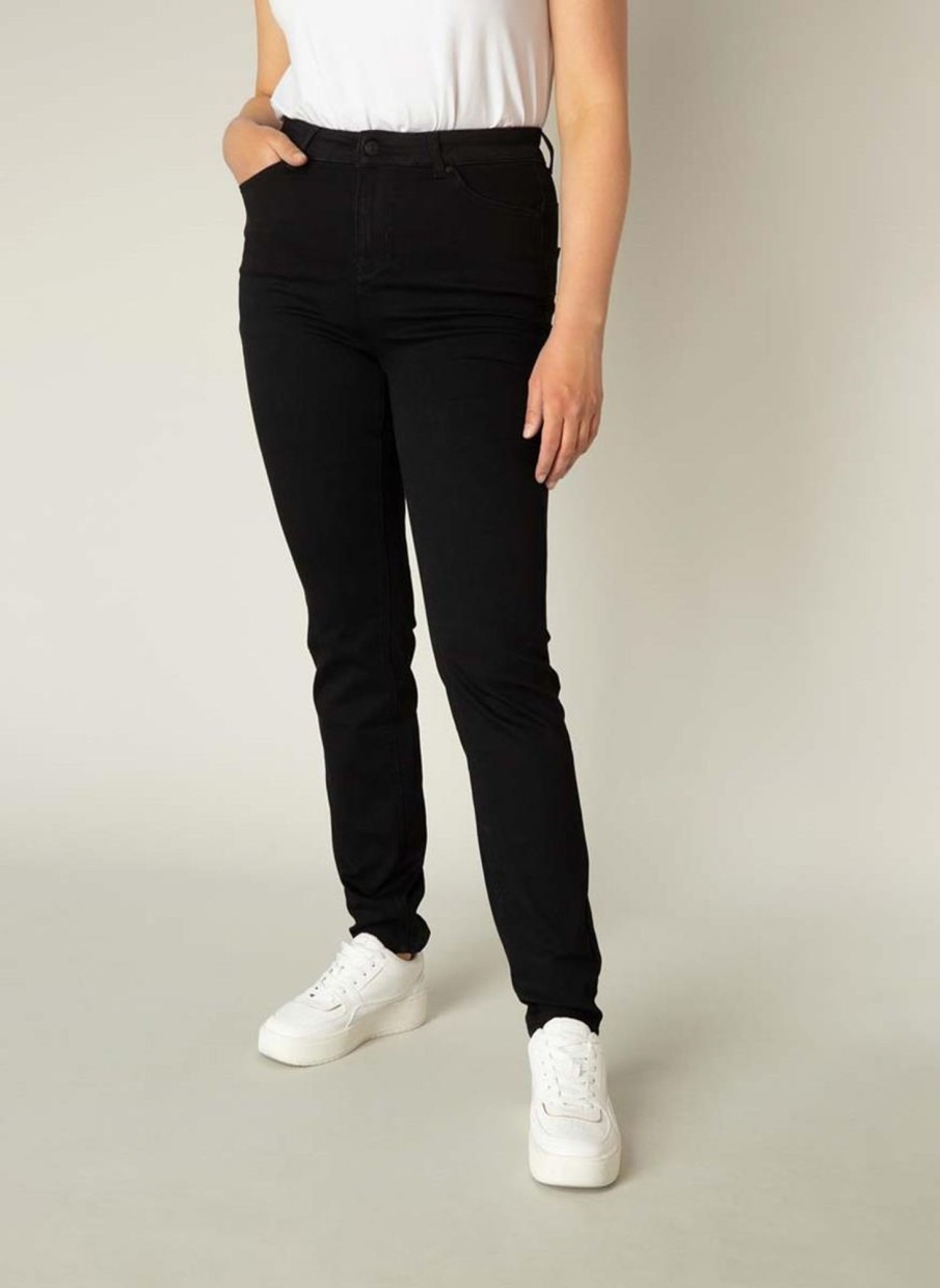 Grote Maten Mode Base Level Curvy | Base Level Curvy Jeans Joya 007 Black