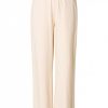 Grote Maten Mode Base Level Curvy | Base Level Curvy Linnen Broek Yula 085 Light Beige