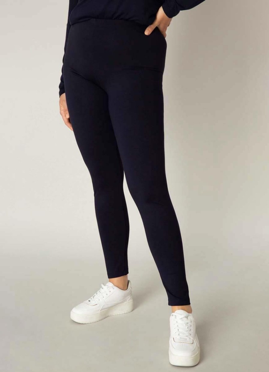 Grote Maten Mode Base Level Curvy | Base Level Curvy Legging Andrea 026 Dark Blue