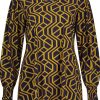 Grote Maten Mode Plusbasics | Plusbasics Puff Top Ls Travel 18222434 - 311 Art Deco