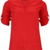 Grote Maten Mode Doris Streich | Doris Streich Blouse 231129 - 31 Rood