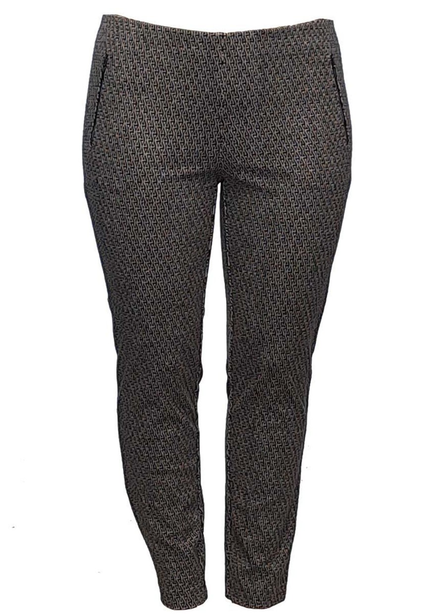 Grote Maten Mode Stark | Stark Broek Jacky Zip 3570-196 Zwart Zand