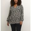 Grote Maten Mode Kaffe Curve | Kaffe Curve Mirta Tilly Blouse 10581677 - 104492 Black Deep