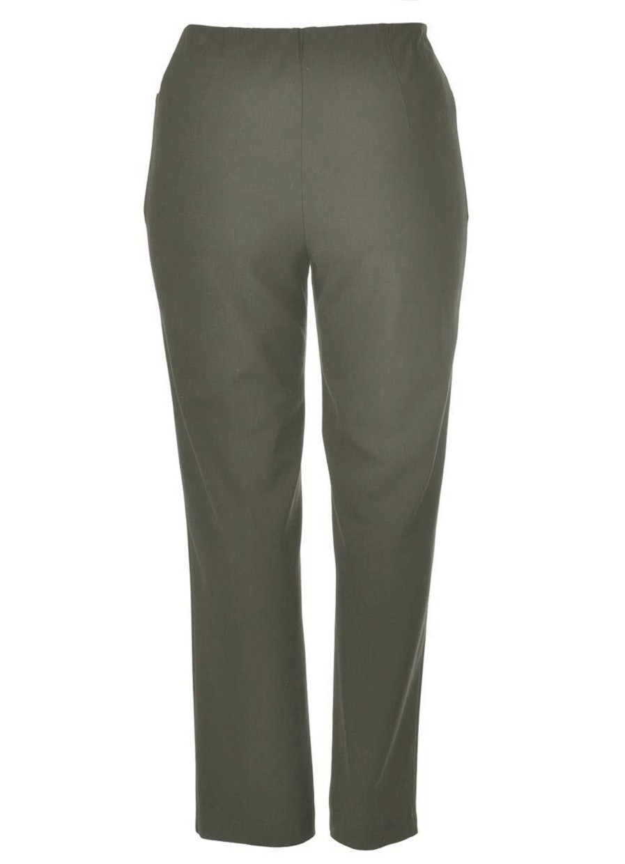 Grote Maten Mode Deze kwaliteit | Mona Lisa Pantalon149-08 Jenny Olijfgroen