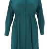 Grote Maten Mode Yoek | Yoek Tunic Waist Tunnel Dolce 217736 - 242 Dark Green