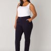 Grote Maten Mode Base Level Curvy | Base Level Curvy Pants Yoella 081 Dark Blue