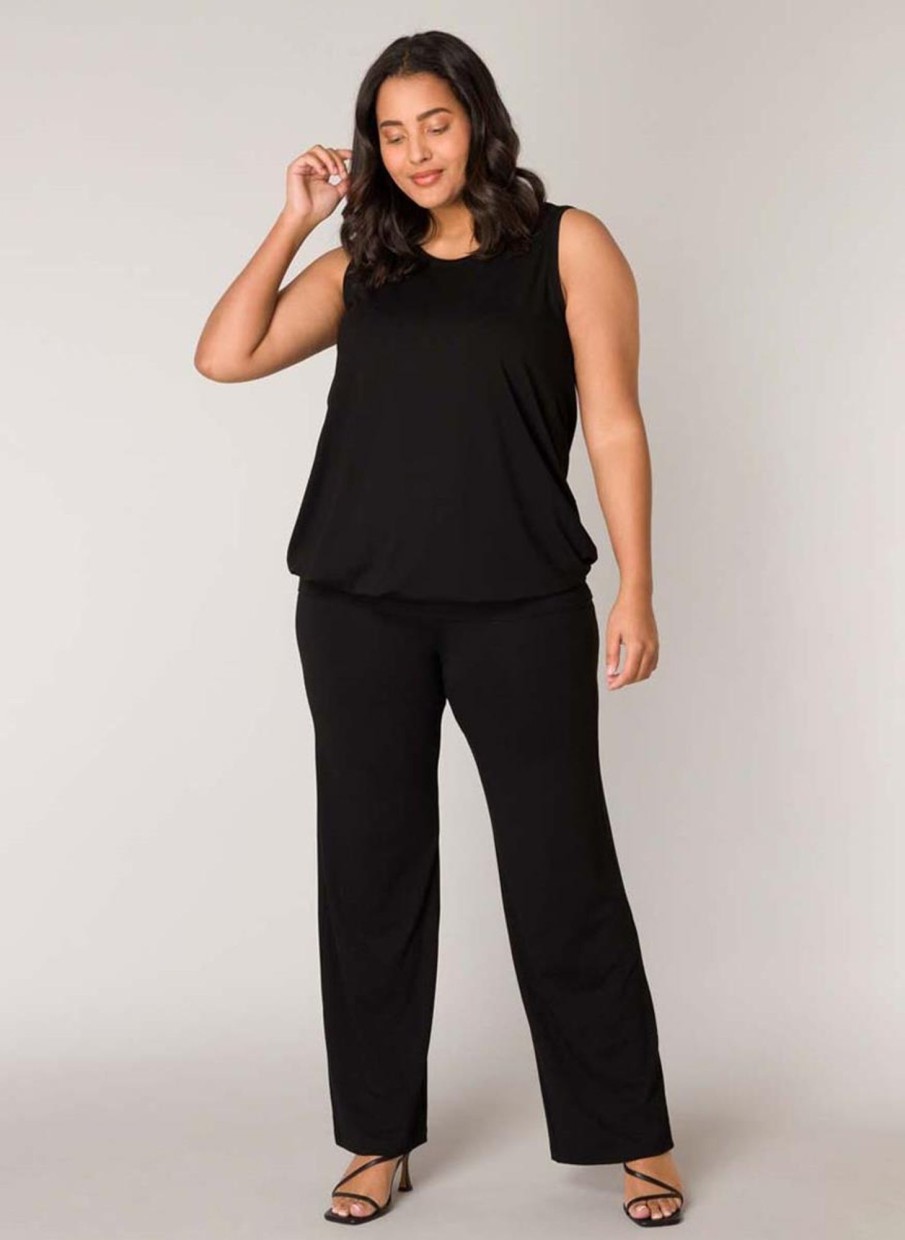 Grote Maten Mode Base Level Curvy | Base Level Curvy Broek Amynta 061 Black