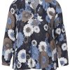 Grote Maten Mode Via Appia Due | Via Appia Due Blouse 843792 - 823 Navyblue Skyblue Taupe Wit