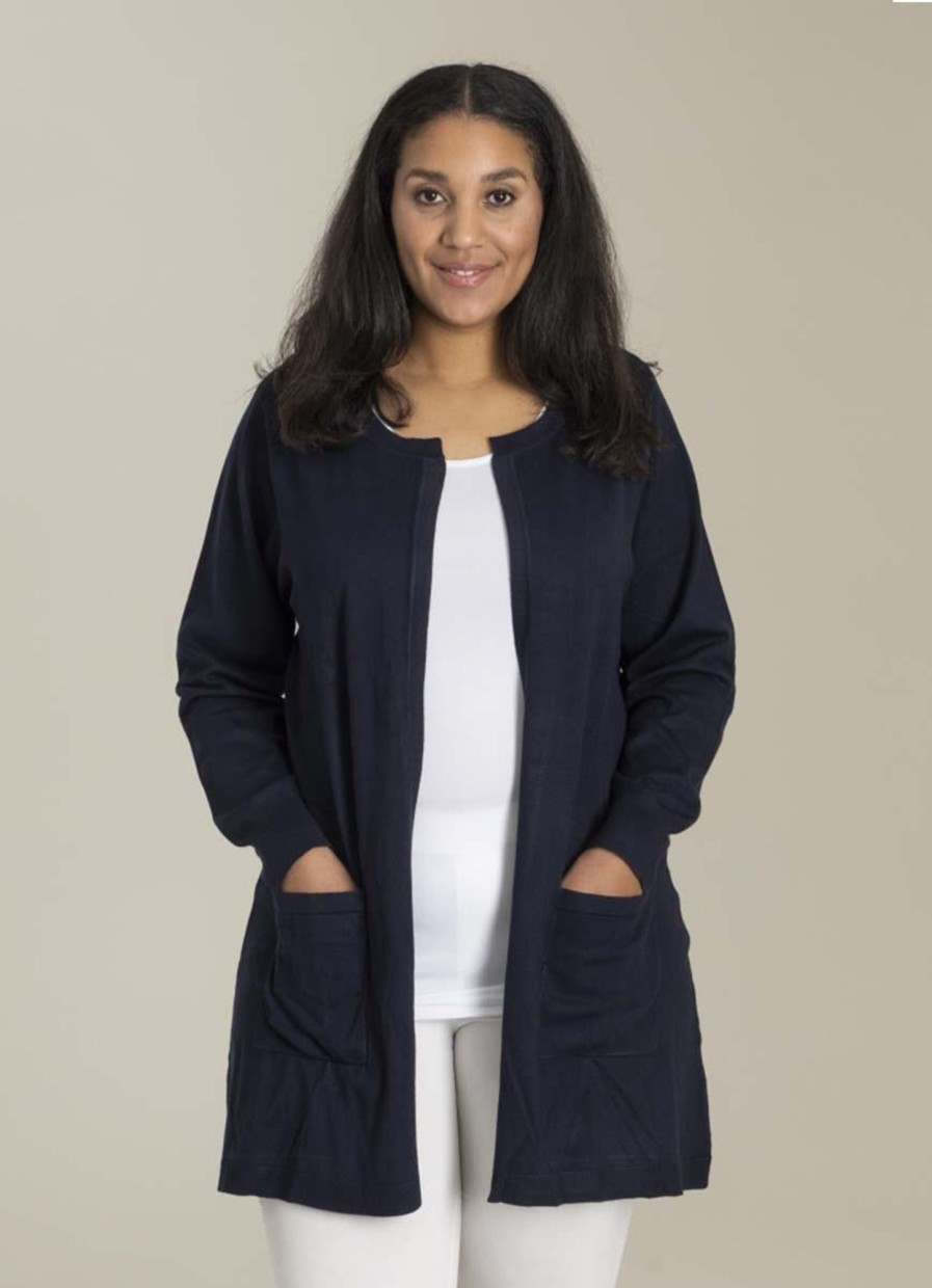 Grote Maten Mode Sandgaard | Sandgaard Lang Vest Helsinki Sg132 Blauw