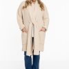 Grote Maten Mode Yoek | Yoek Vest Shawl Collar 9512796 - 202 Ecru