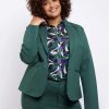 Grote Maten Mode Exxcellent | Exxcellent Blazer Noortje 23Wye11 - 705 Smaragdgroen