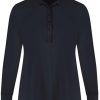 Grote Maten Mode Plusbasics | Plusbasics Polo Shirt Ls Travel 10 222 174-243 Marine