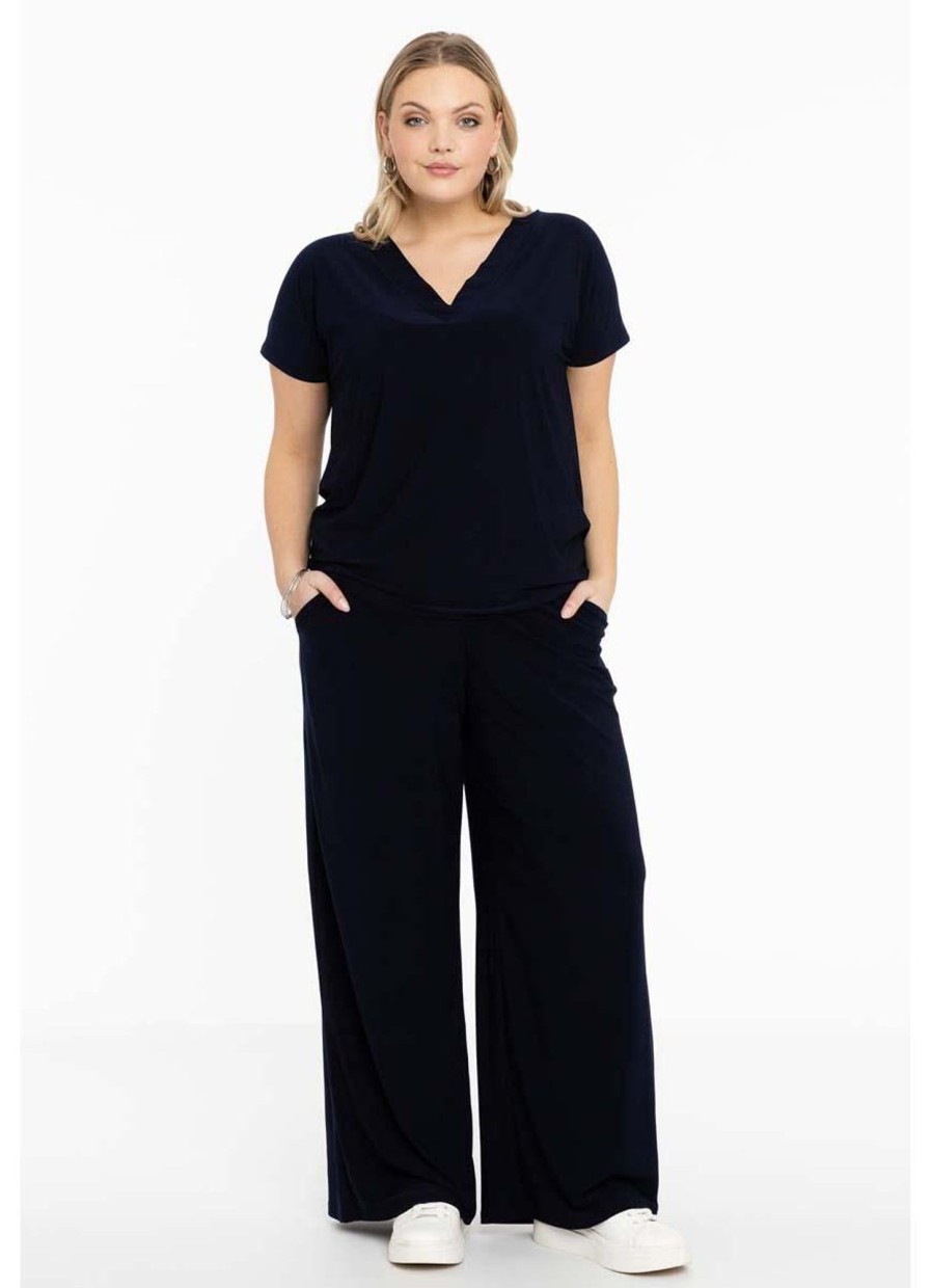 Party Items Yoek | Yoek Trousers Very Loose Fit Dolce B5530-230 Navy