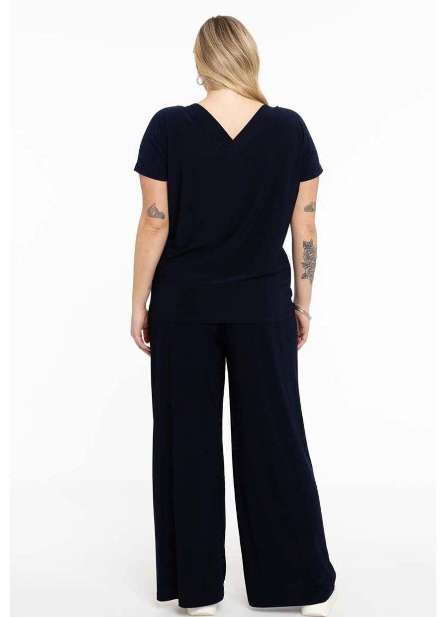 Party Items Yoek | Yoek Trousers Very Loose Fit Dolce B5530-230 Navy