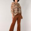 Grote Maten Mode Yesta | Yesta Broek Rachel A004069 - Warm Brown