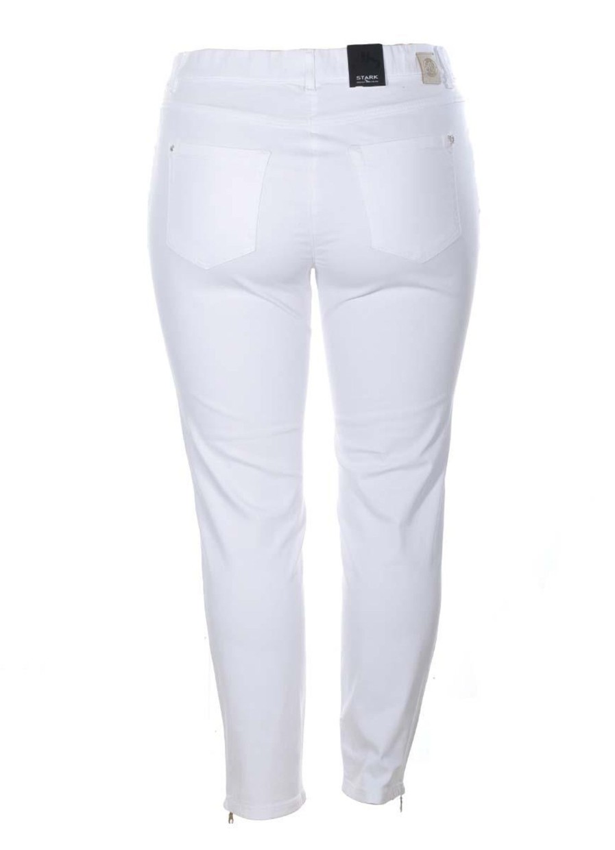 Grote Maten Mode Stark | Stark Broek Janna 72 Zip 4367-01Wit