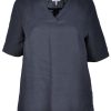 Grote Maten Mode KjBrand | Kjbrand Blouse 18351-8470-06 Navy