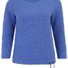 Grote Maten Mode Doris Streich | Doris Streich Trui 331114 - 52 Helder Blauw