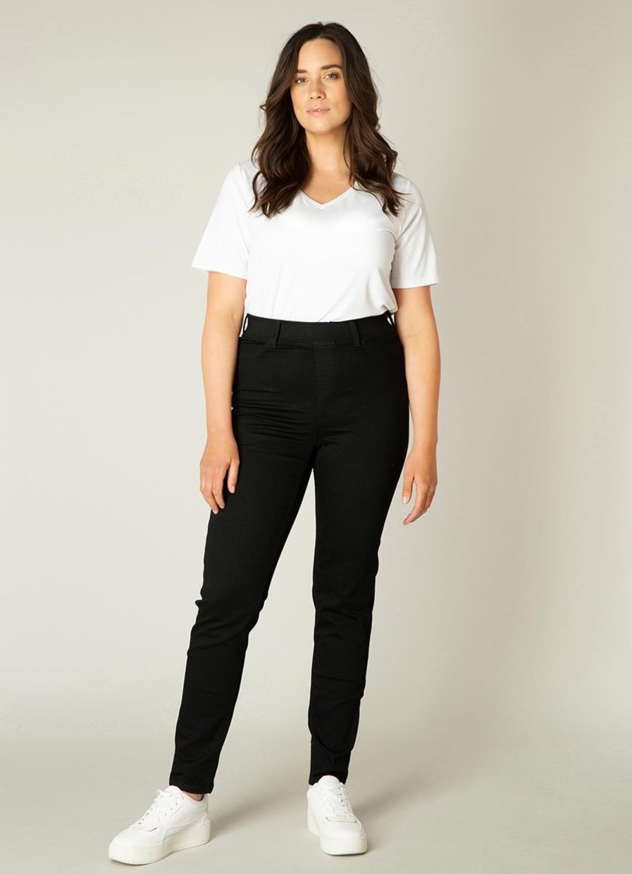 Grote Maten Mode Base Level Curvy | Base Level Curvy Jegging Tessa 008 Black