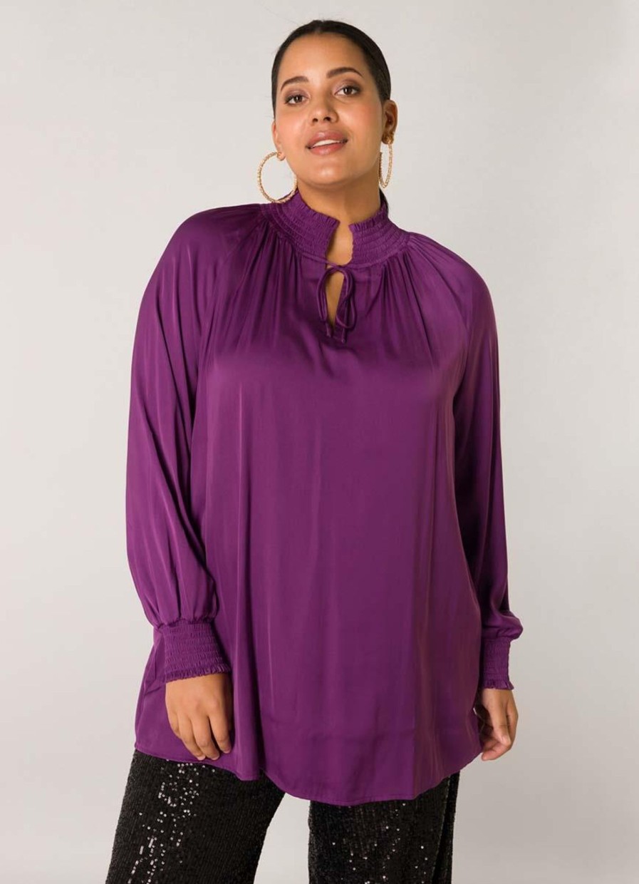 Party Items Yesta | Yesta Top Welmoed A004167 - 8021 Dark Purple