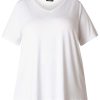 Grote Maten Mode Base Level Curvy | Base Level Curvy Shirt Alba 018 White