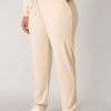 Grote Maten Mode Base Level Curvy | Base Level Curvy Broek Yoanna 078 Light Beige