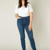 Grote Maten Mode Base Level Curvy | Base Level Curvy Jeans Joya 007 Mid Blue