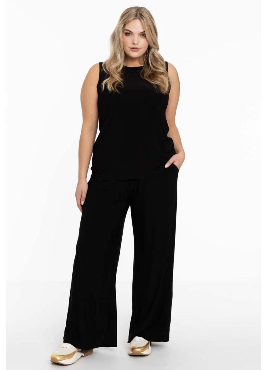 Party Items Yoek | Yoek Trousers Very Loose Fit Dolce B5530-210 Black