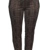 Grote Maten Mode Stark | Stark Broek Jacky Zip 7159-284-236 Bruin,Zwart Geruit