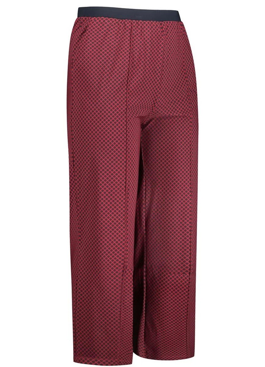 Grote Maten Mode Plusbasics | Plusbasics Pants Wide Travel 18202284 - 800 Dressed Dobby