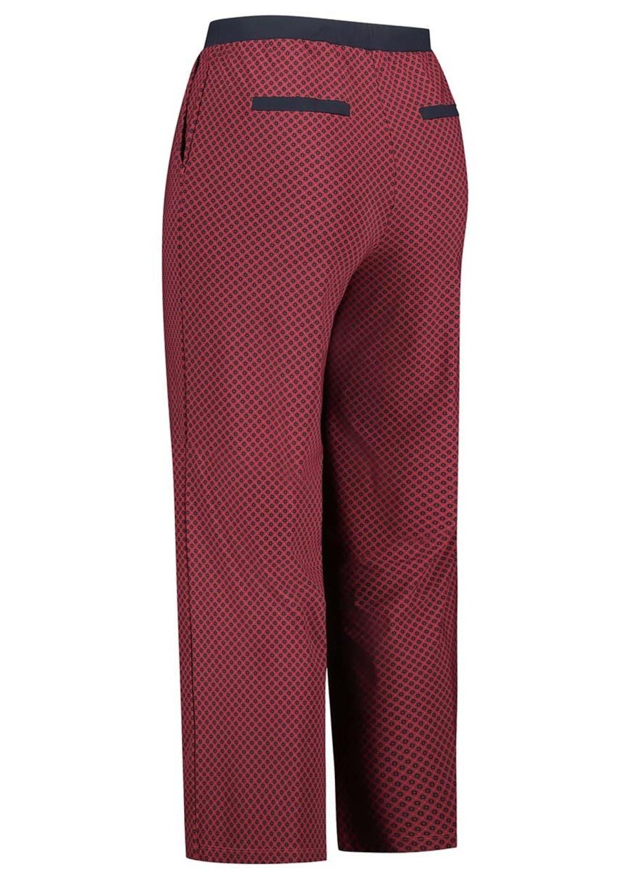 Grote Maten Mode Plusbasics | Plusbasics Pants Wide Travel 18202284 - 800 Dressed Dobby