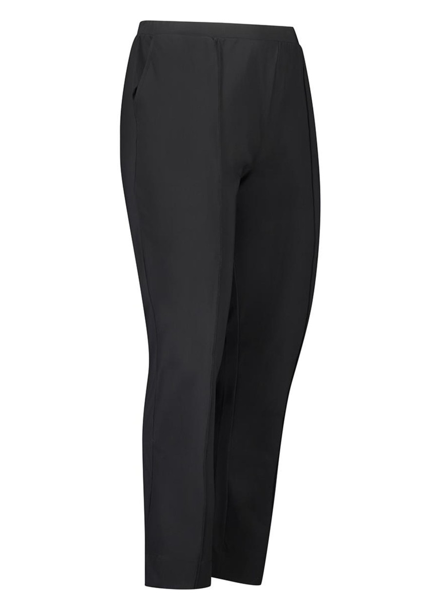 Grote Maten Mode Plusbasics | Plusbasics City Pants 7/8 Travel 10201063 - 406 Black