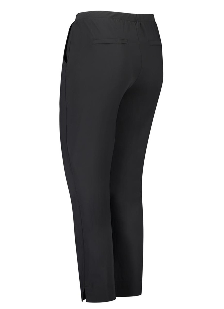 Grote Maten Mode Plusbasics | Plusbasics City Pants 7/8 Travel 10201063 - 406 Black