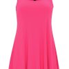 Grote Maten Mode Een basis singlet van Yoek | Yoek Top Wide Bottom Dolce B4026-265 Pink