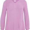 Grote Maten Mode Kaffe Curve | Kaffe Curve Blouse Ami Ls 10580001 - 152218 Pink Frosting