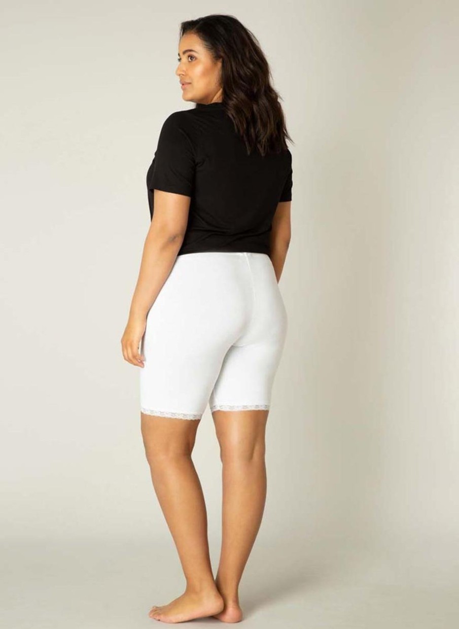 Grote Maten Mode Base Level Curvy | Base Level Curvy Ava Legging Short 010 White